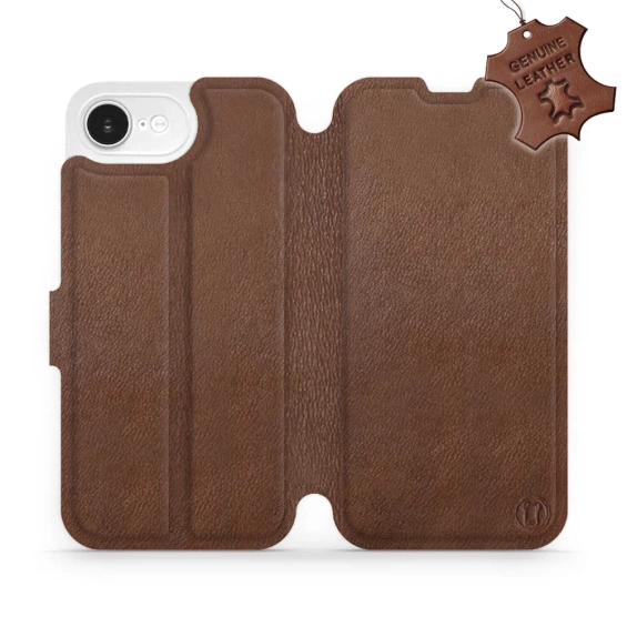 Phone Case Apple iPhone 16e - Design Brown Leather