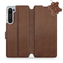 Phone Case Motorola Edge - Design Brown Leather