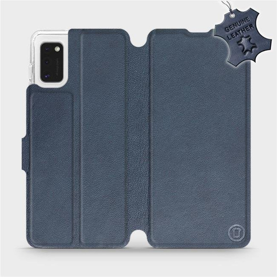 Phone Case Samsung Galaxy A41 - Design Blue Leather