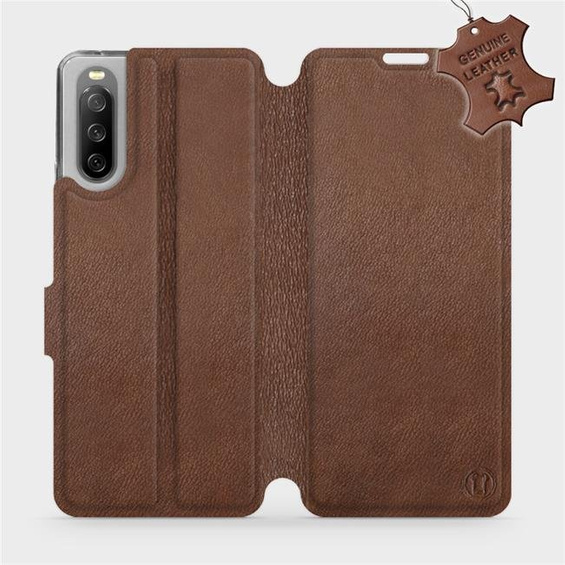 Phone Case Sony Xperia 10 III - Design Brown Leather