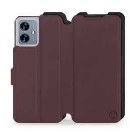 Phone Case Motorola Moto G54 5G - Design Burgundy with Black