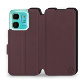 Phone Case Infinix HOT 50i - Design Burgundy with Black