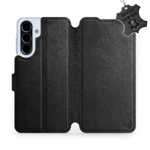 Phone Case Samsung Galaxy A56 5G - Design Black Leather