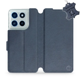 Phone Case Motorola Moto G56 5G - Design Blue Leather