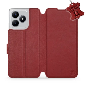 Phone Case Realme C53 - Design Dark Red Leather