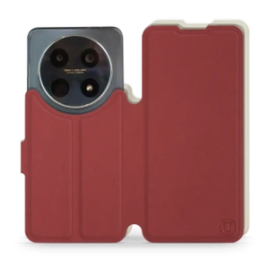 Etui Soft Touch do Huawei Nova 12i - wzór Zachodząca czerwień z platyną