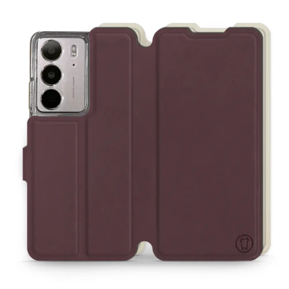 Phone Case Realme C75 - Design Burgundy with Platinum