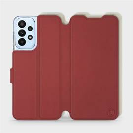 Phone Case Samsung Galaxy A23 - Design Dark Red with Platinum