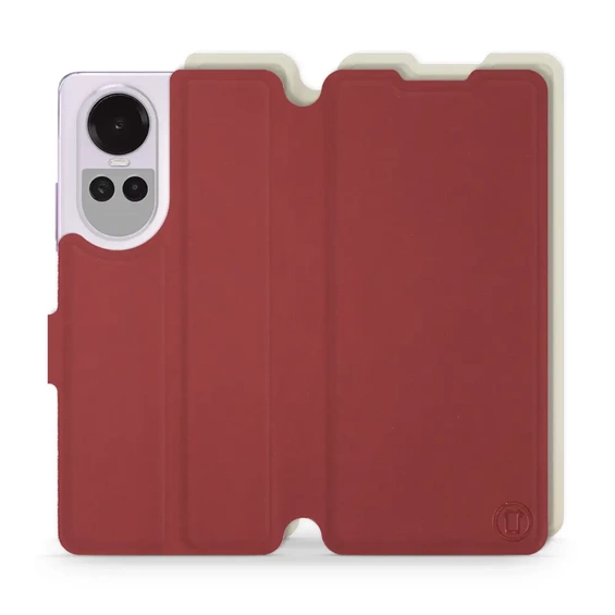 Etui Soft Touch do OPPO Reno 10 Pro 5G - wzór Zachodząca czerwień z platyną