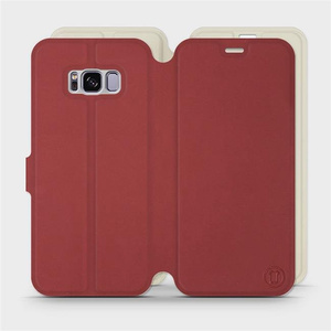 Phone Case Samsung Galaxy S8 - Design Dark Red with Platinum