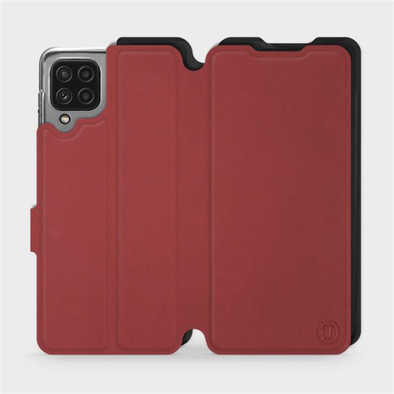 Phone Case Samsung Galaxy M22 - Design Dark Red with Black