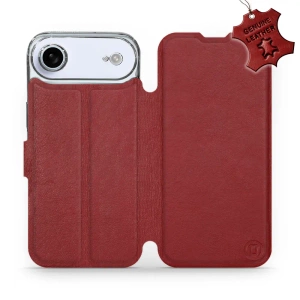 Phone Case Apple iPhone 17 Air - Design Dark Red Leather