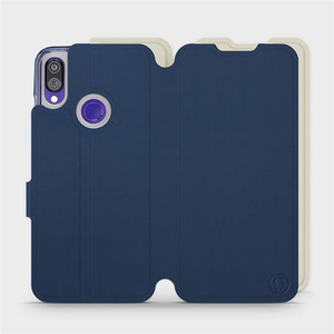 Hülle für Xiaomi Redmi Note 7 - Farbe Marineblau mit Platin