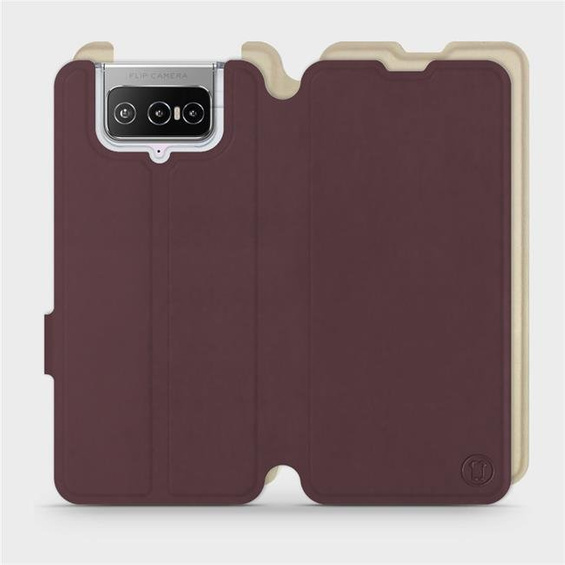 Etui Soft Touch do Asus Zenfone 7 ZS670KS - wzór Matowy burgund z platyną