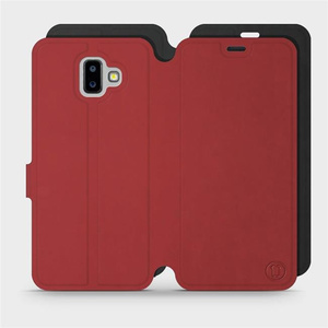 Phone Case Samsung Galaxy J6 Plus 2018 - Design Dark Red with Black