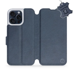 Phone Case Apple iPhone 15 Pro Max - Design Blue Leather