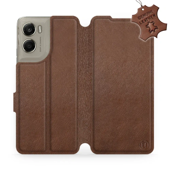 Hülle für Motorola Moto G06 Power - Farbe Brown Leather