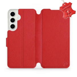 Phone Case Samsung Galaxy S24 Plus - Design Red Leather