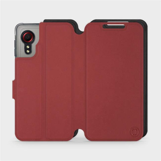 Hülle für Samsung Galaxy Xcover 5 - Farbe Dunkelrot mit Schwarz