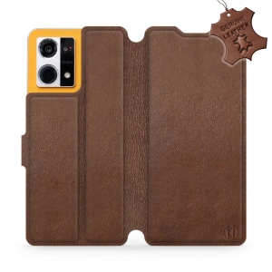 Phone Case Oppo Reno 7 4G - Design Brown Leather