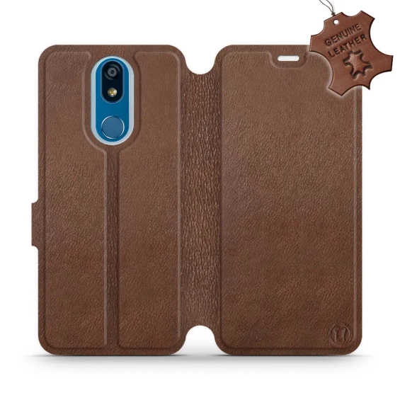 Hülle für LG K40 - Farbe Brown Leather