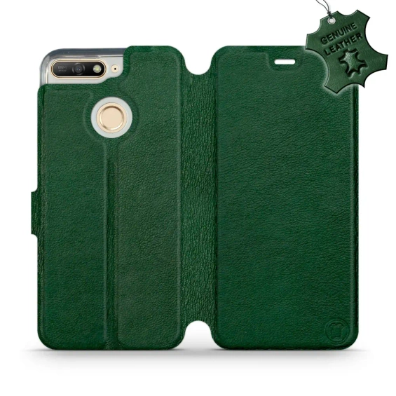 Phone Case Huawei Honor 7A - Design Green Leather