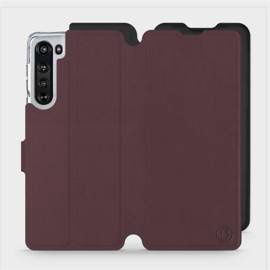 Phone Case Motorola Edge - Design Burgundy with Black