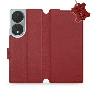 Phone Case Huawei Honor 70 - Design Dark Red Leather