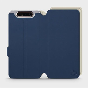 Etui Soft Touch do Samsung Galaxy A80 - wzór Głęboki granat z platyną