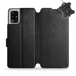 Phone Case Samsung Galaxy M51 - Design Black Leather