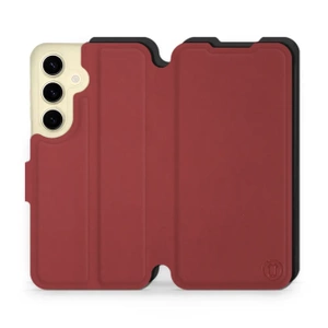 Phone Case Samsung Galaxy S24 - Design Dark Red with Black