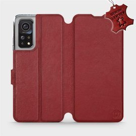 Phone Case Xiaomi Mi 10T Pro - Design Dark Red Leather