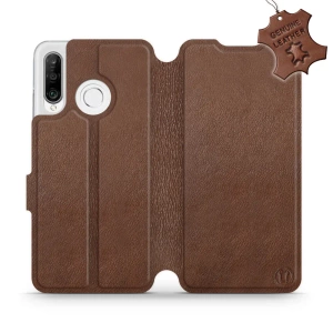 Hülle für Huawei P30 Lite - Farbe Brown Leather