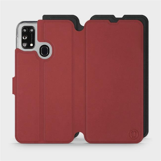 Phone Case Samsung Galaxy M31 - Design Dark Red with Black