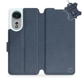 Phone Case OPPO A58 - Design Blue Leather