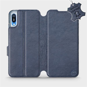 Phone Case Huawei Y6 2019 - Design Blue Leather