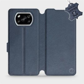 Phone Case Xiaomi POCO X3 NFC - Design Blue Leather