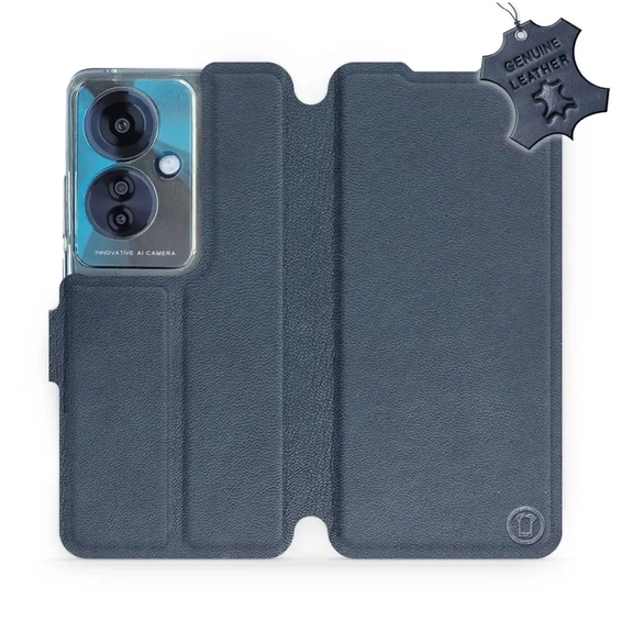 Phone Case OPPO Reno 11F - Design Blue Leather