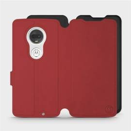 Etui Soft Touch do Motorola Moto G7 - wzór Zachodząca czerwień z czernią