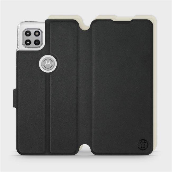 Etui Soft Touch do Motorola Moto G 5G - wzór Satynowa czerń z platyną