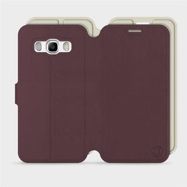 Phone Case Samsung Galaxy J5 2016 - Design Burgundy with Platinum