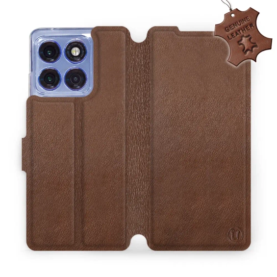 Phone Case Motorola Edge 60 Pro - Design Brown Leather