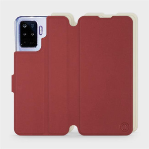 Phone Case OPPO Reno 5 Lite - Design Dark Red with Platinum