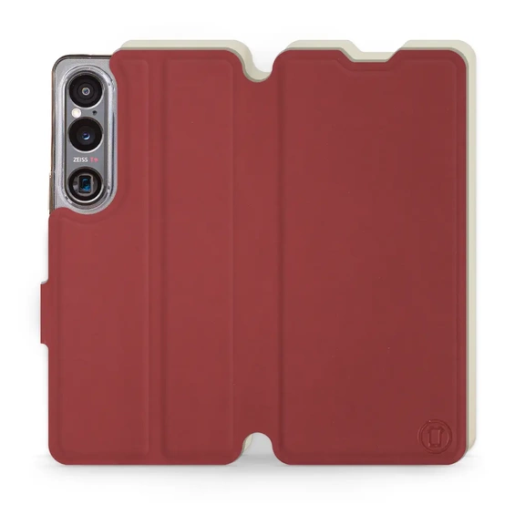 Phone Case Sony Xperia 1 VI - Design Dark Red with Platinum