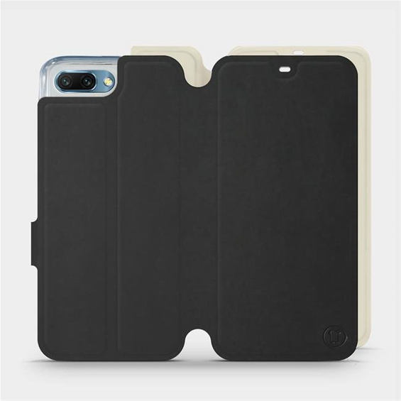 Etui Soft Touch do Huawei Honor 10 - wzór Satynowa czerń z platyną