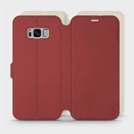 Phone Case Samsung Galaxy S8 - Design Dark Red with Platinum