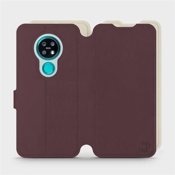 Phone Case Nokia 7.2 - Design Burgundy with Platinum