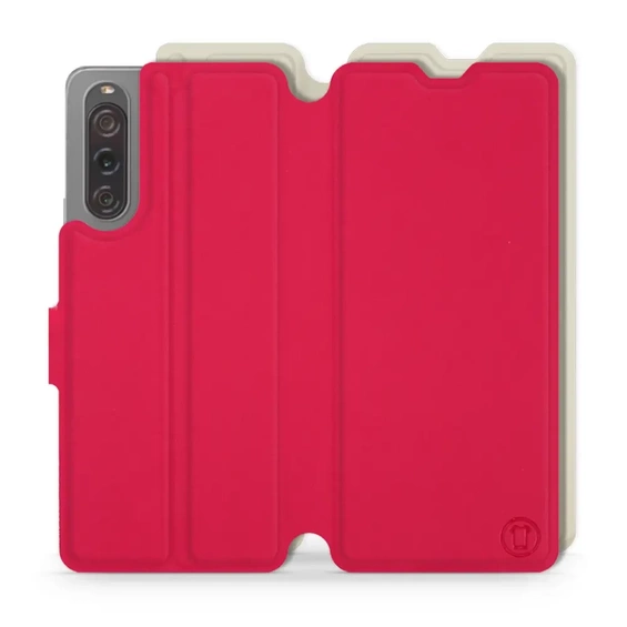 Phone Case Sony Xperia 10 V - Design Red with Platinum