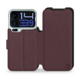 Etui Soft Touch do Xiaomi 17 Pro Max - wzór Matowy burgund z czernią