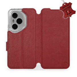 Phone Case Huawei Honor 400 Pro - Design Dark Red Leather